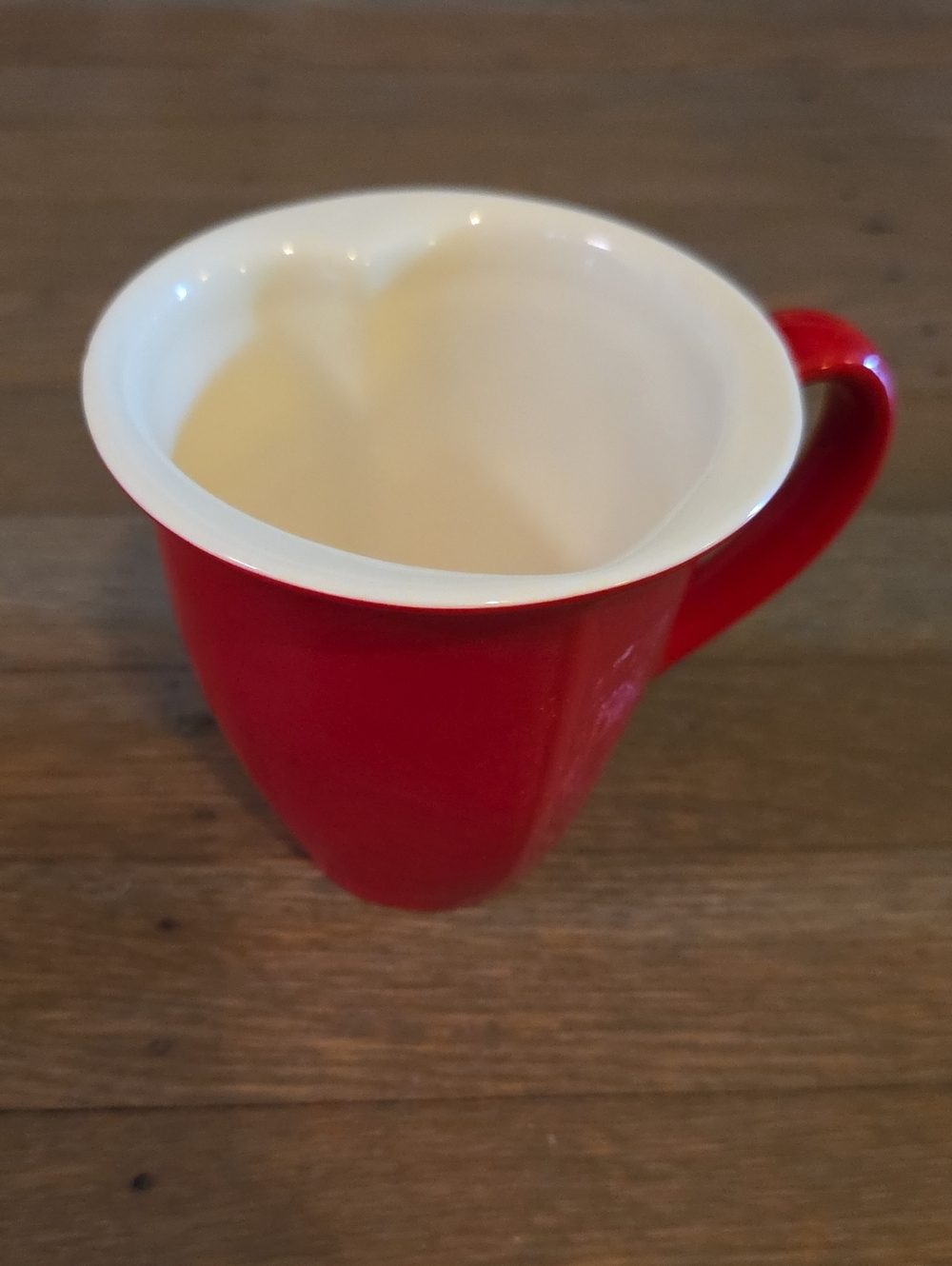 Hallmark "Cup Of Love" Red and White Heart-Top Ceramic Mug 12oz